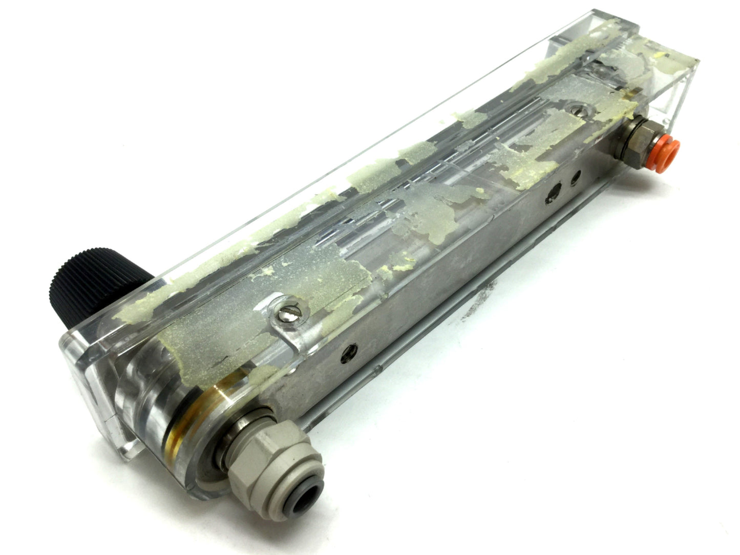 Used Dwyer RMB-52-SSV Air Flow Meter, Scale: 5" Range: 4-50 SCFH, Ports: 1/4" NPT