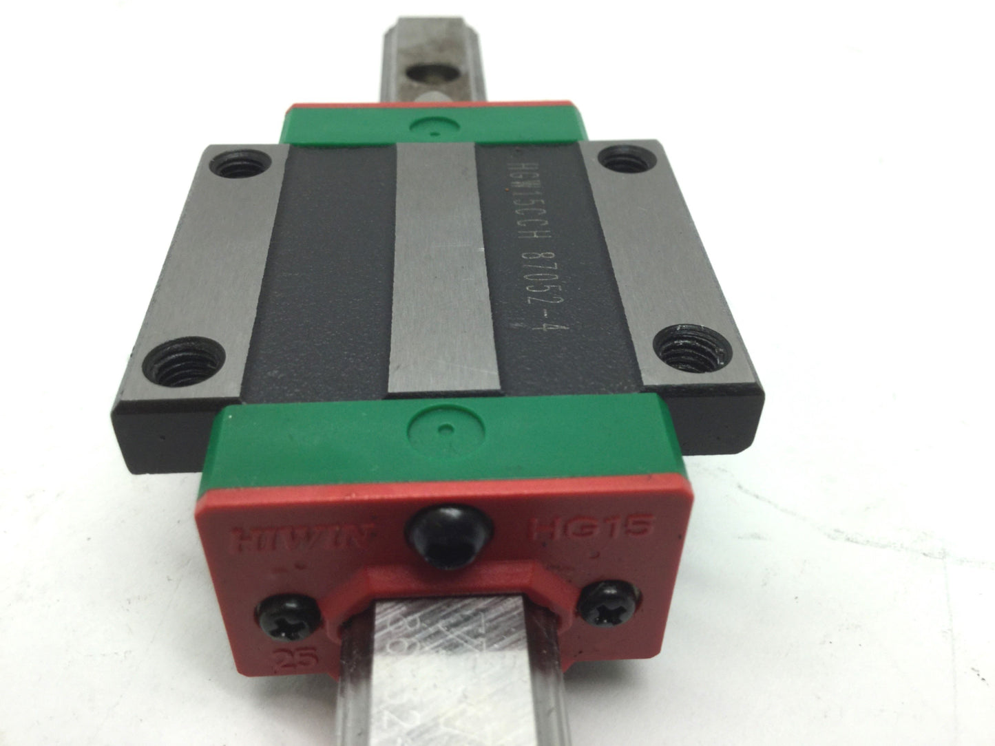 Used Hiwin HGW15CCH Ball Bearing Carriage Block Slide, 160mm HGR15 Linear Guide Rail