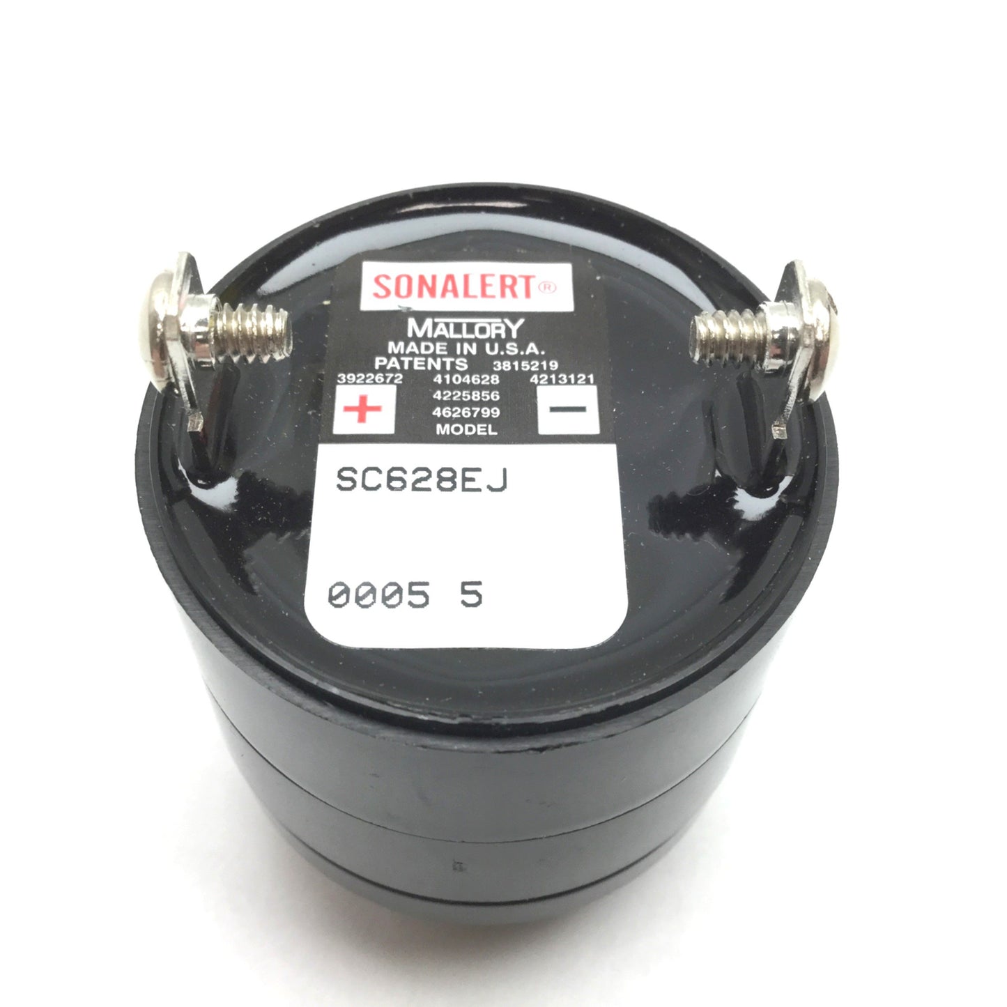 Used Mallory Sonalert SC628EJ Alarm, Slow Pulse 0.5-2.5PPS, 6-28VDC, 58-75dB