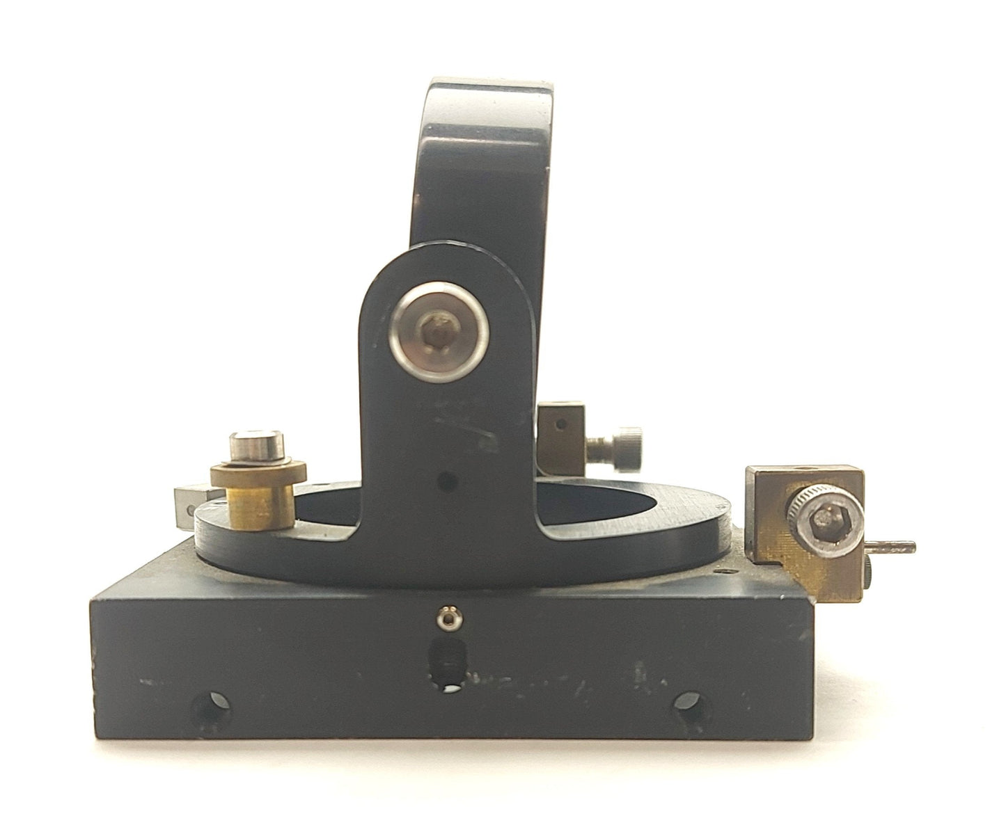 Used 2-Axis Adjustable Angle LASER Optic Mount 90ø/45ø ?2" Optics 2 7/16" Rail Mount
