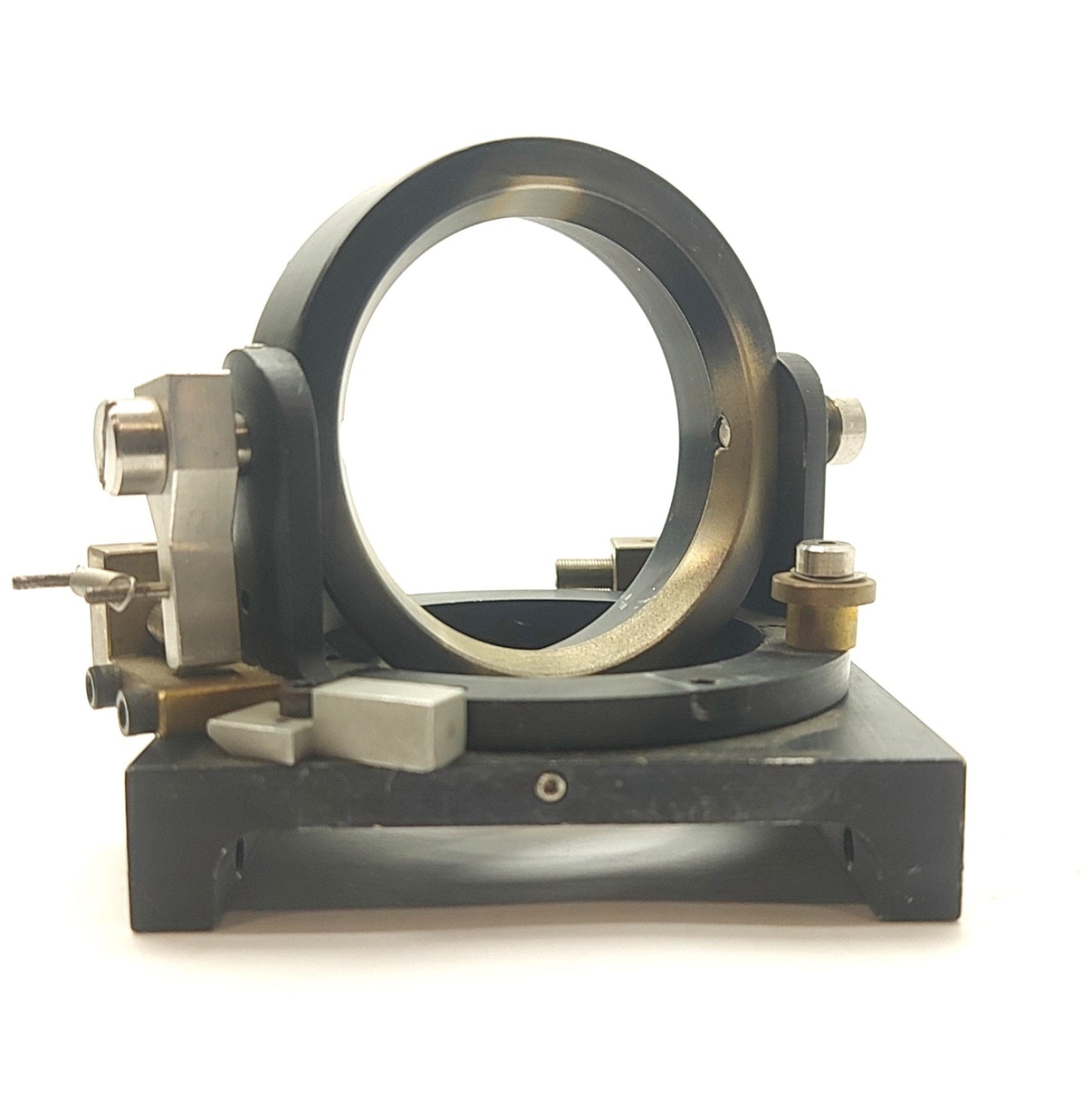 Used 2-Axis Adjustable Angle LASER Optic Mount 90ø/45ø ?2" Optics 2 7/16" Rail Mount