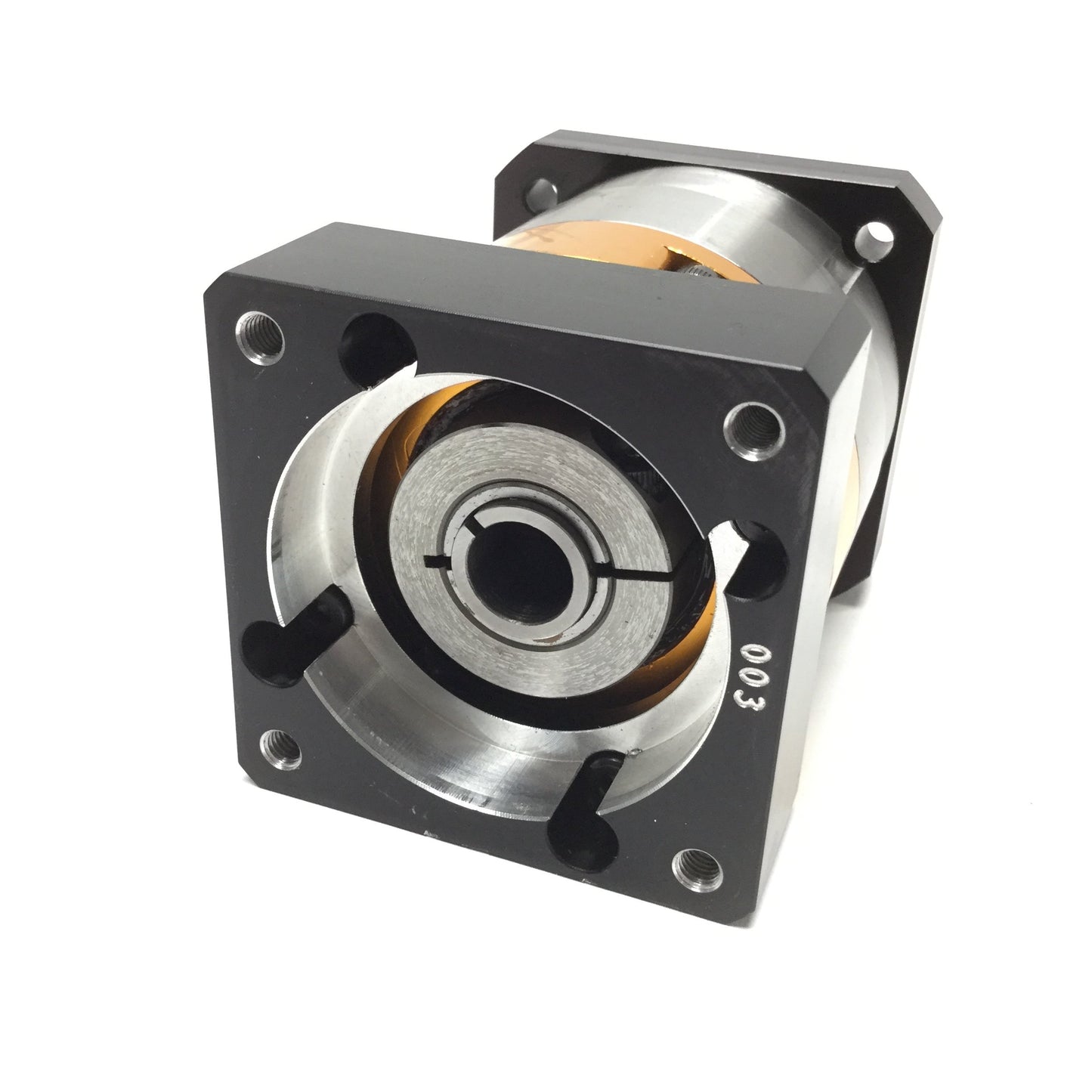 Used Parker PV23FE-007 Gearhead, 7:1 Ratio, 12mm Input, 3/8" Output, 60mm Frame Kit