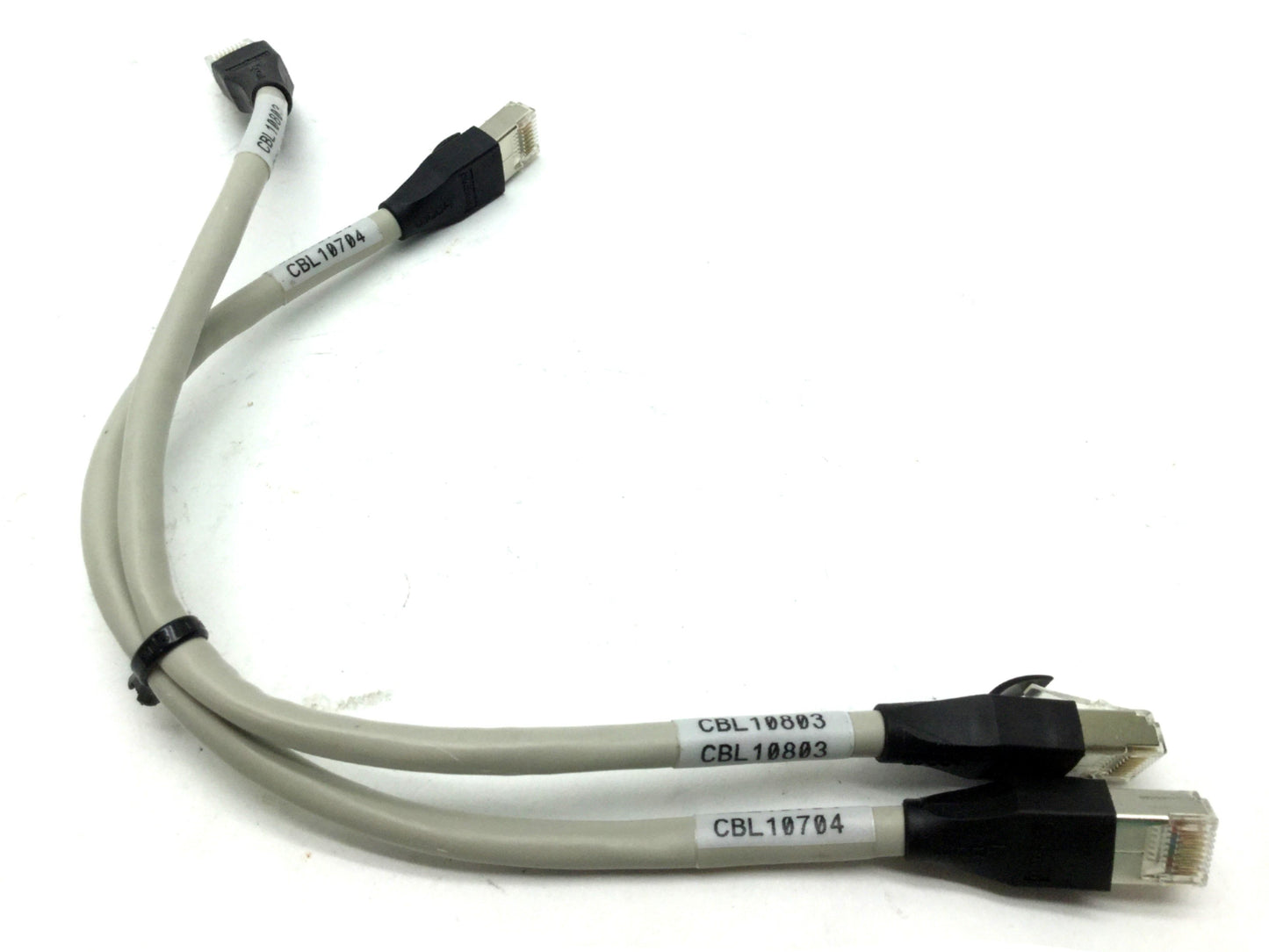Used 2x L-Com TRD855DSZ-1 Ethernet Cable Cord 26 AWG Stranded Cat 5E Double Shielded