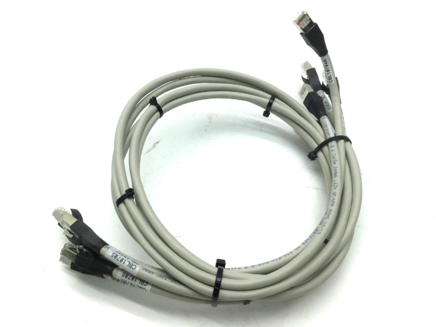 Used 5x L-Com TRD855DSZ-3 Ethernet Cable Cord 26 AWG Stranded Cat 5E Double Shielded