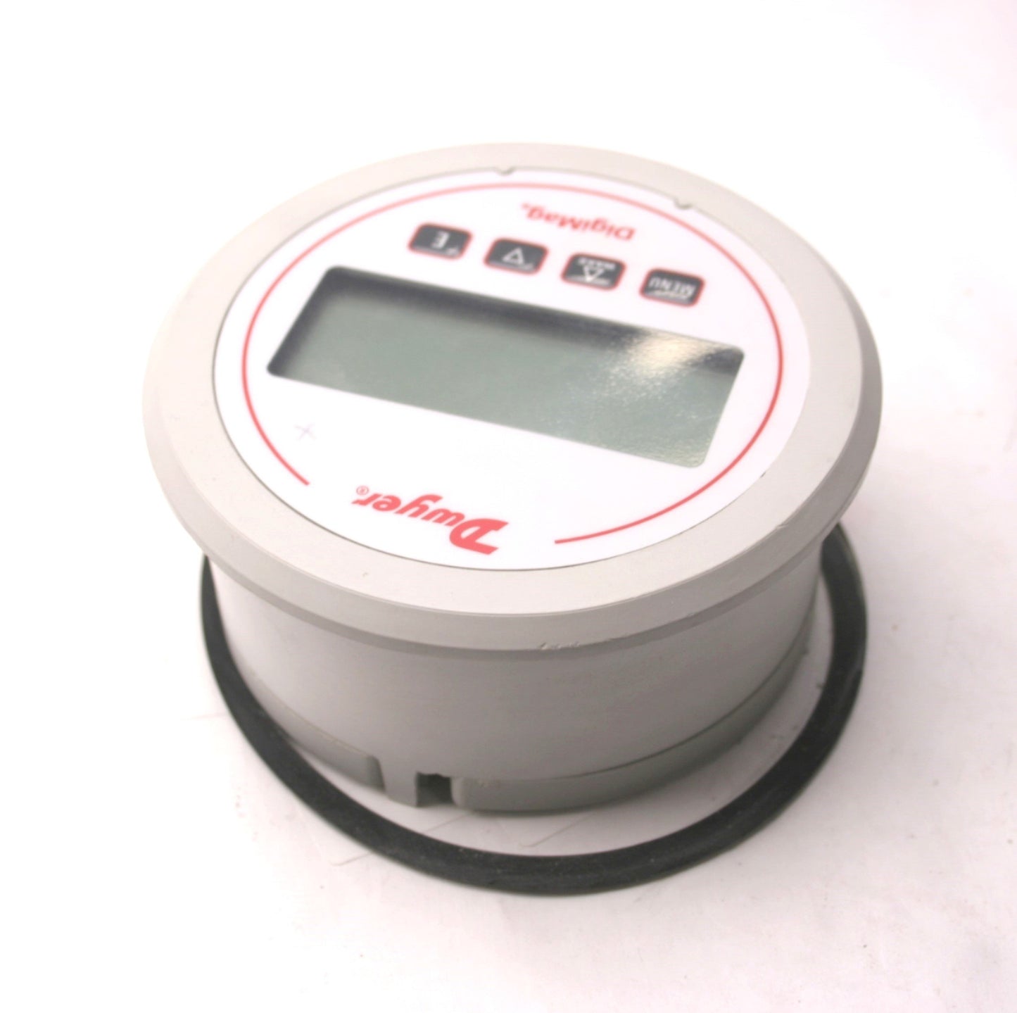 Used Dwyer DM-1102 Digital Differential Pressure Gauge, 5" Dia, 0-.25"WC, *Cracked*