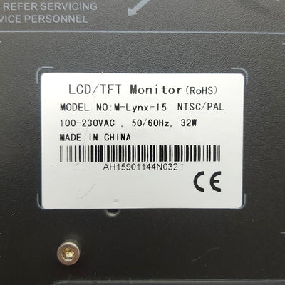 Used Marshall M-Lynx-15 LCD Monitor 15" 1024 x 768, NTSC/PAL, BNC S-Video VGA DVI
