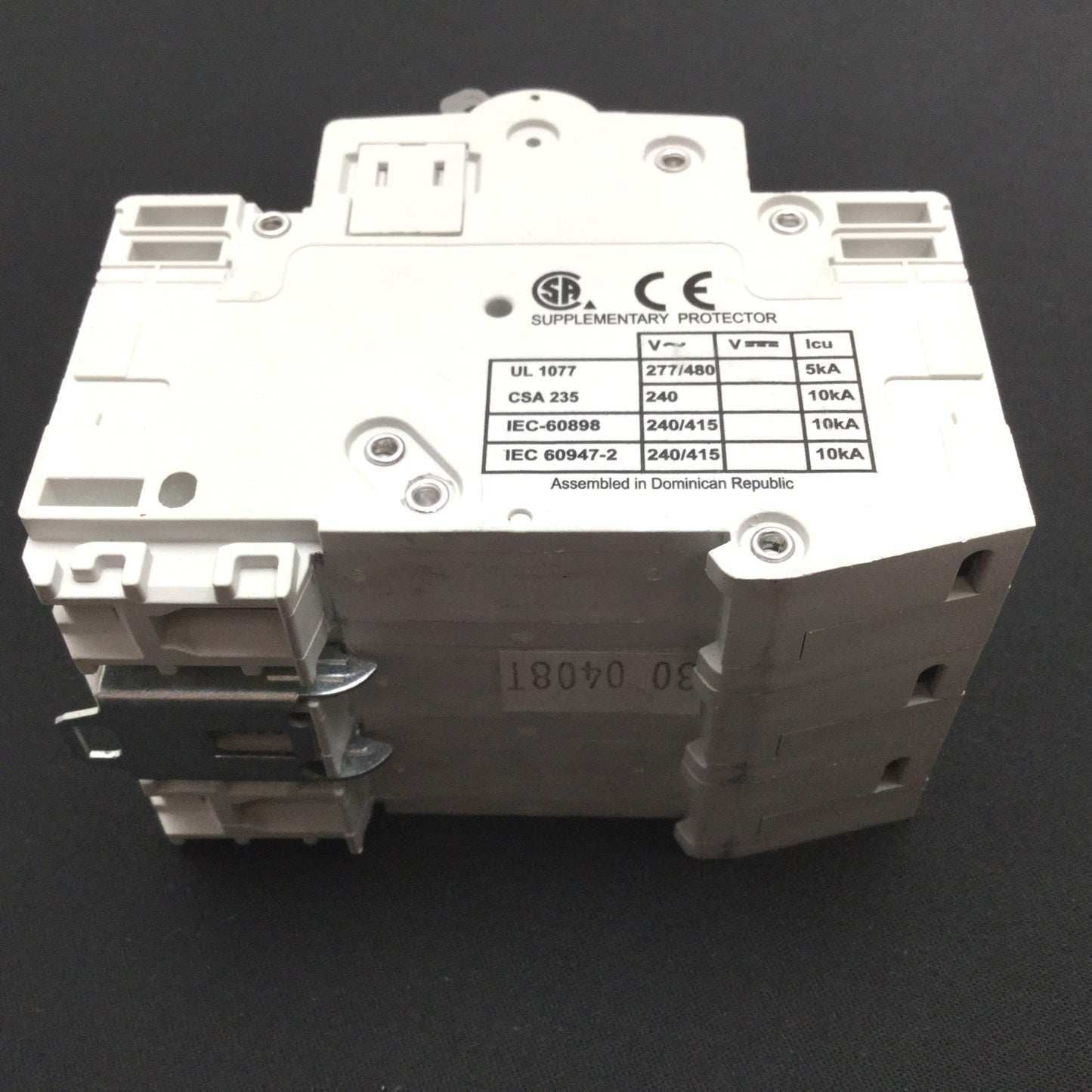 Used Cutler Hammer WMS3B06 Circuit Breaker, 3-Pole, B-Curve, Rating: 415VAC 6A