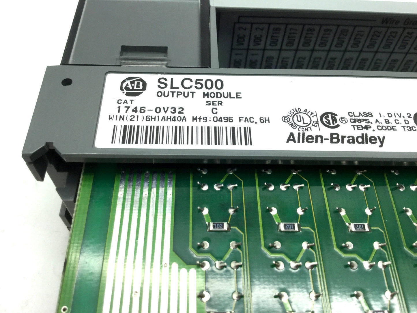 Used Allen Bradley 1746-OV32 SLC500 PLC Output Module, 32-Point, 10-50VDC