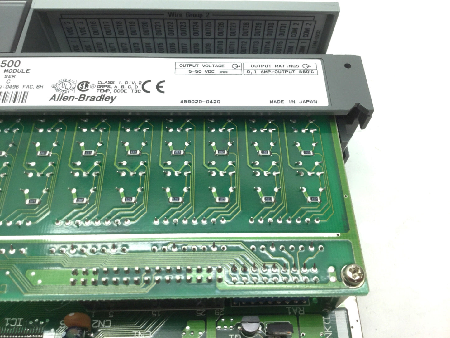 Used Allen Bradley 1746-OV32 SLC500 PLC Output Module, 32-Point, 10-50VDC