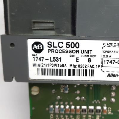 Used Allen Bradley 1747-L531 Ser D SLC 500 CPU Processor Module, 5-24VDC, 8K, RS-232