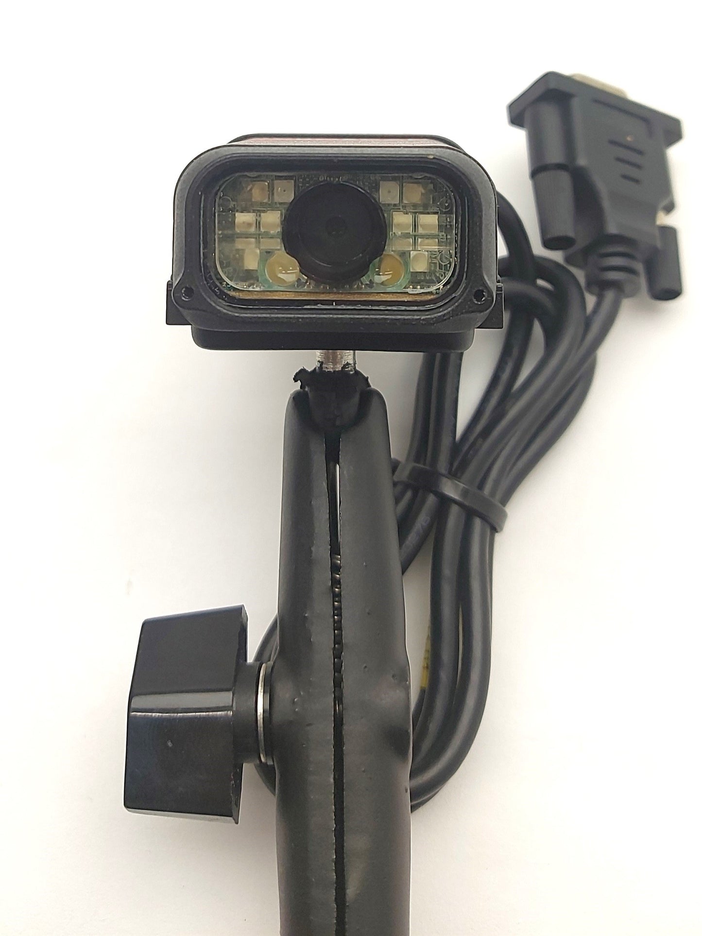 Used Microscan FIS-6300-3006G Fixed Bar Code Scanner, 2D Q-Mode, RS-232, 5VDC w/Stand