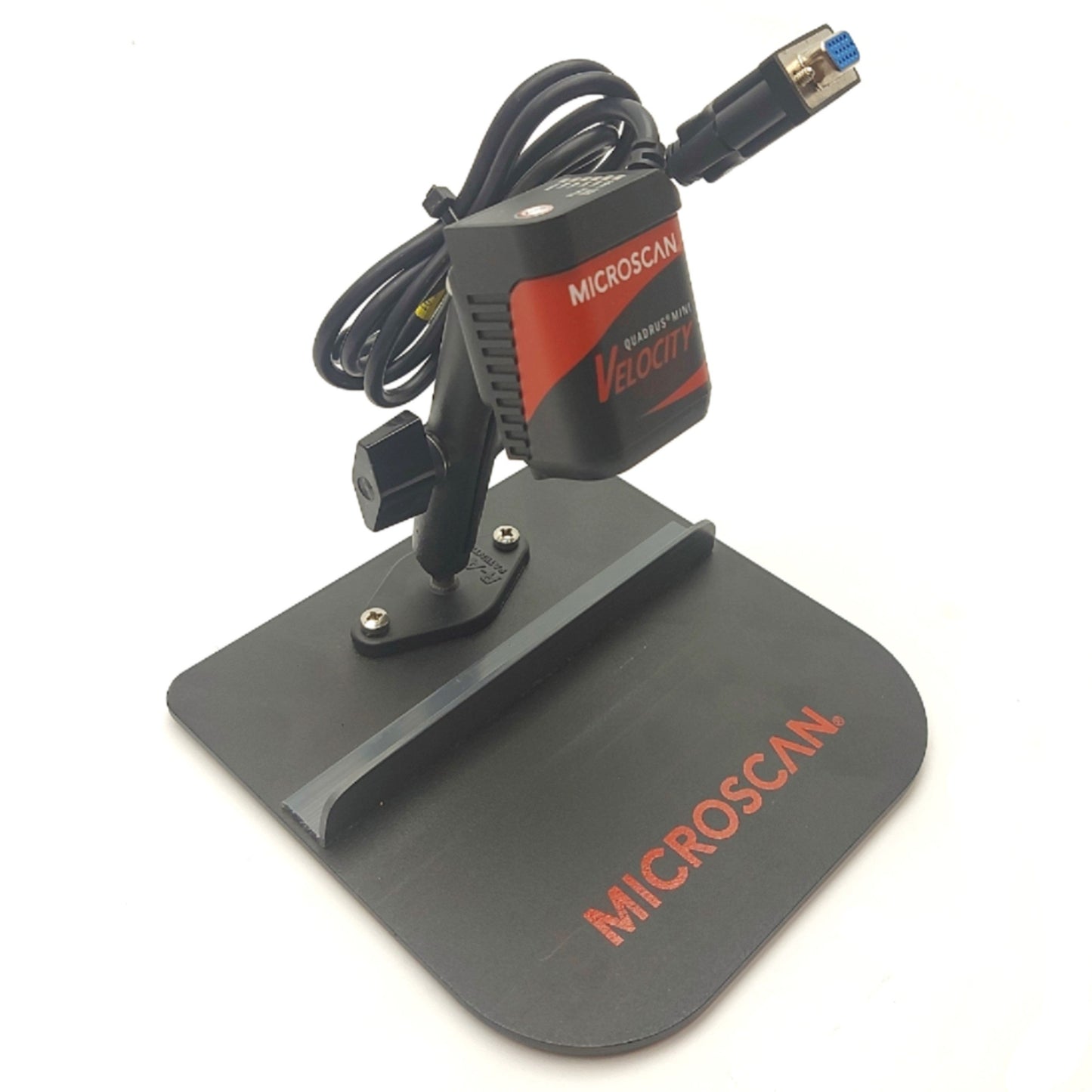 Used Microscan FIS-6300-3006G Fixed Bar Code Scanner, 2D Q-Mode, RS-232, 5VDC w/Stand