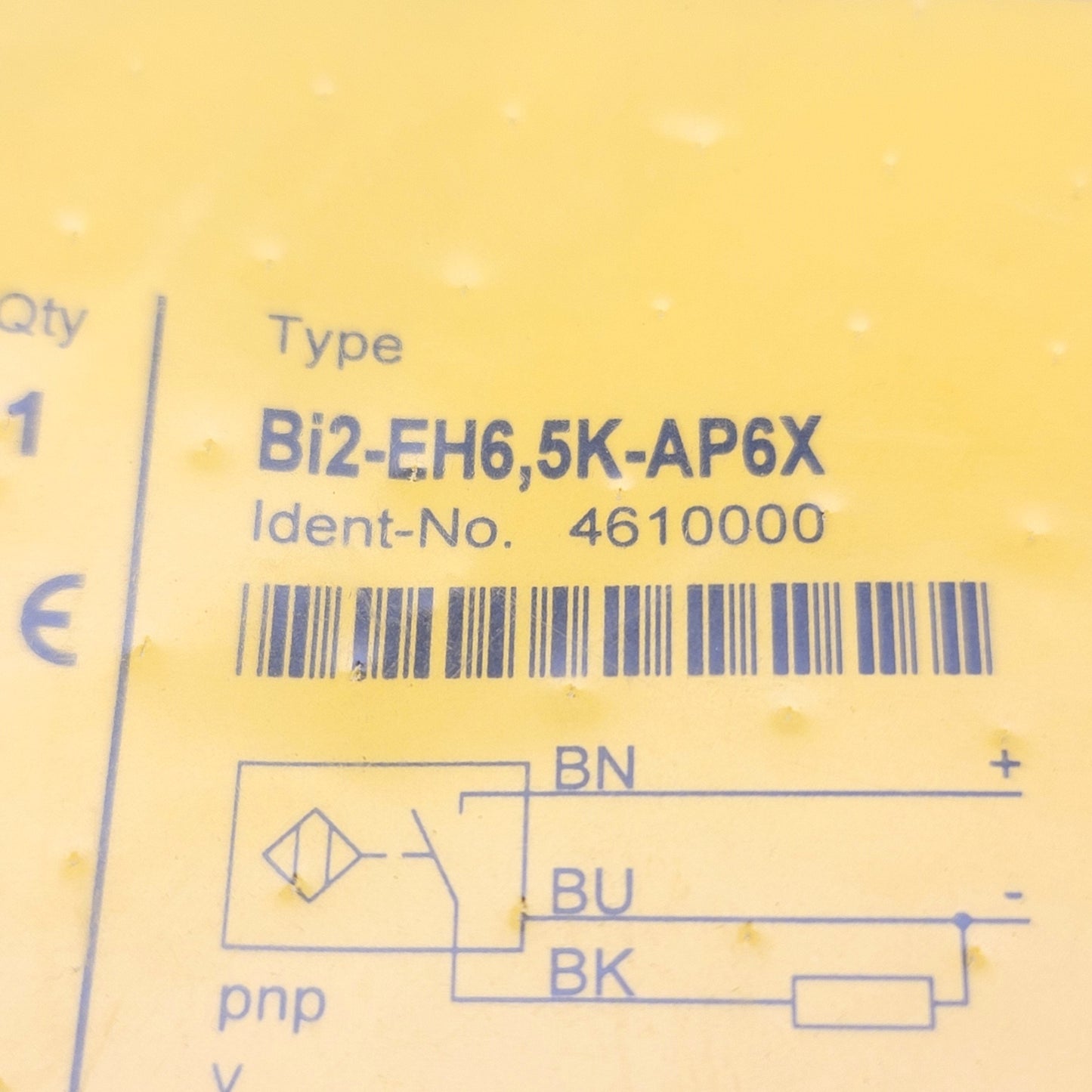 New Turck BI2-EH6.5K-AP6X Inductive Proximity Sensor ?6.5mm, 10-30VDC, 3-Wire, PNP