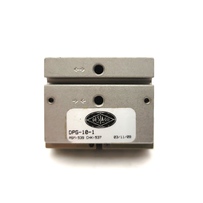 Used DESTACO DPG-10-1 2-Jaw Parallel Pneumatic Gripper 50lbs @ 100psi, Stroke: 1/4"