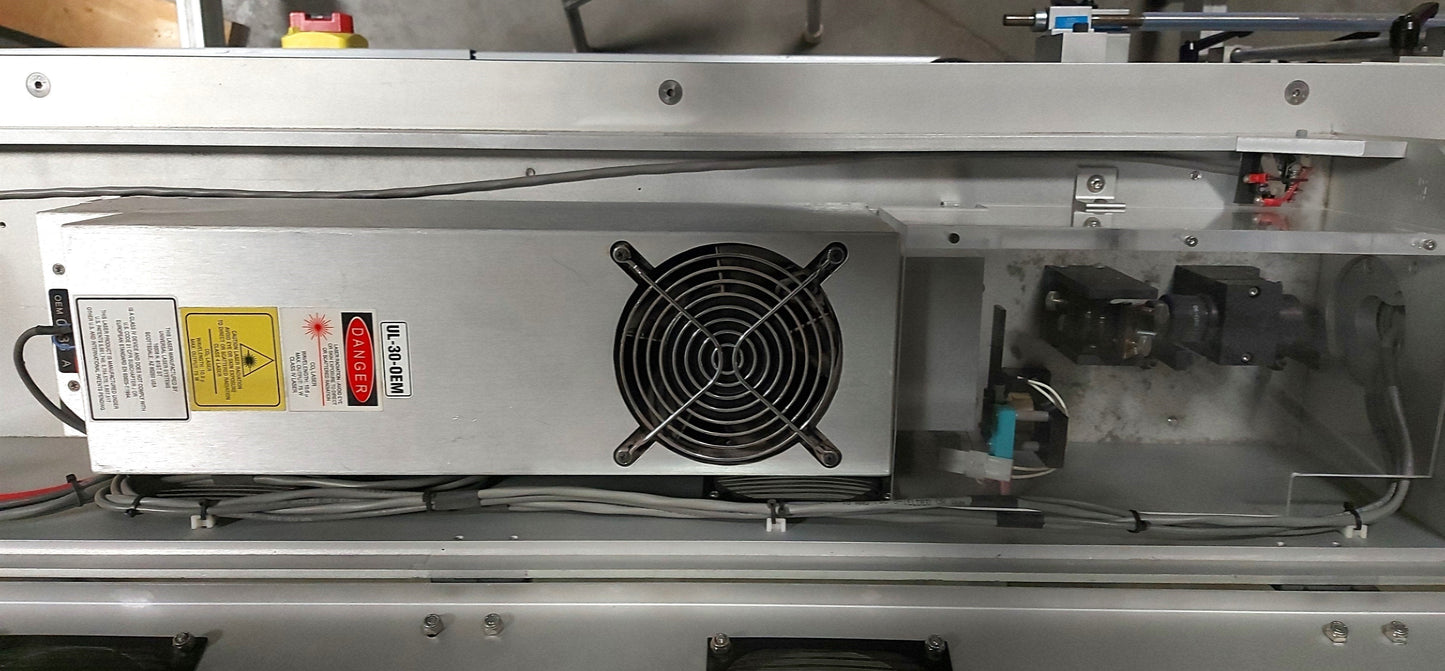 Used Control Micro Systems 5025C COý LASER Marking System, 100ýmm Write, 30W, 120VAC