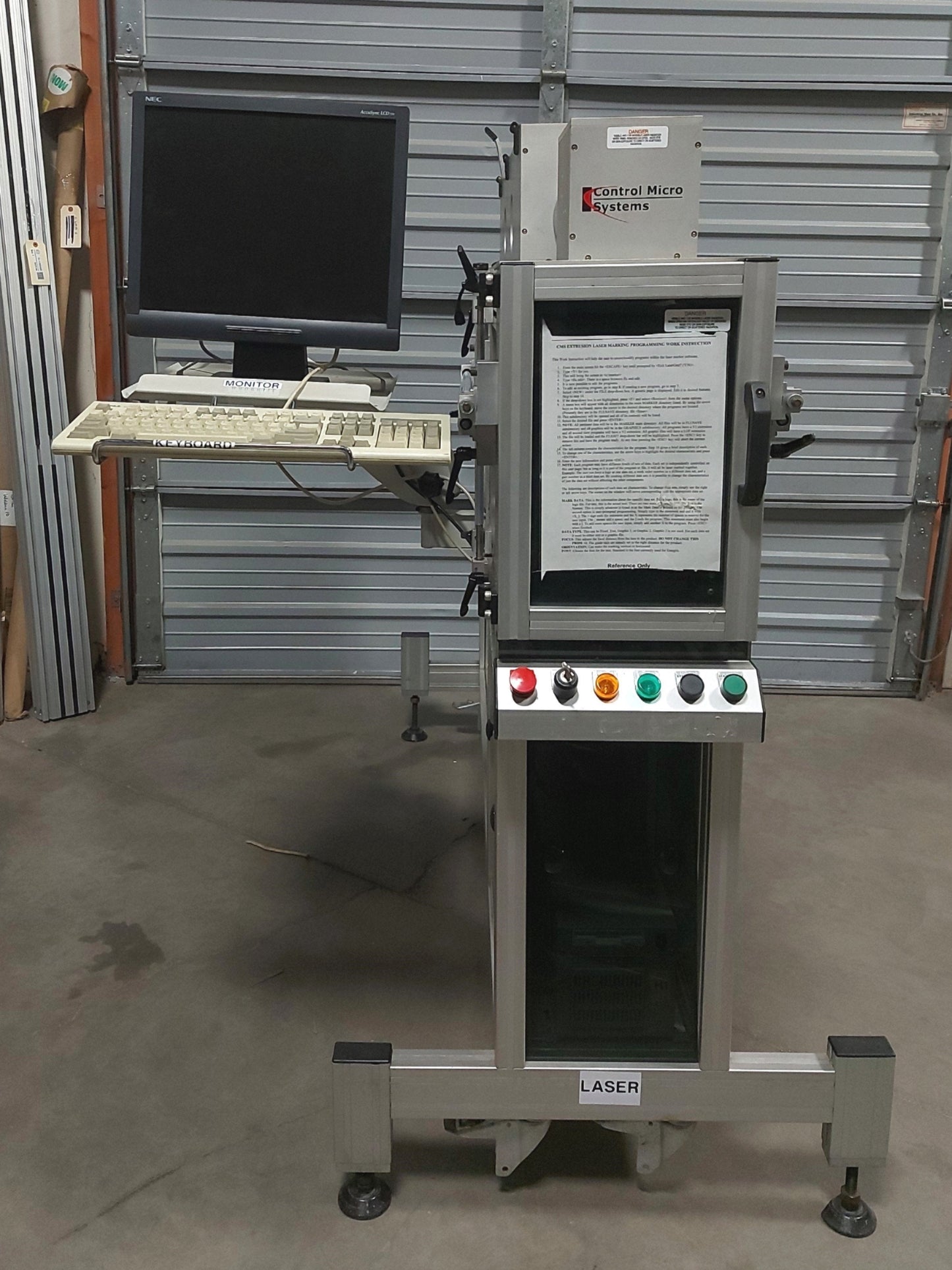 Used Control Micro Systems 5025C COý LASER Marking System, 100ýmm Write, 30W, 120VAC