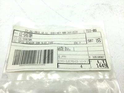 Used Lot of 4 New Omron EE-SX670A Photoelectric Sensors Slot Type 5-24VDC NPN