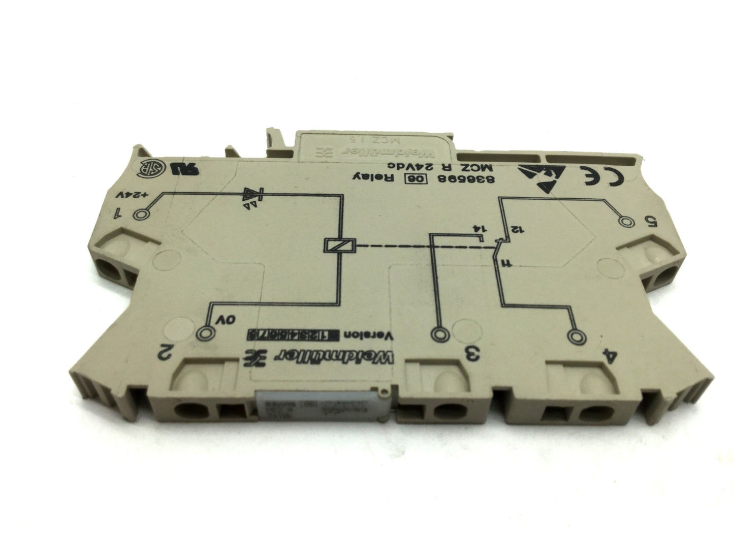 Used Weidmuller 8790520000 MCZ R 24VDC Relay Module 6A *Broken Din Rail Mount