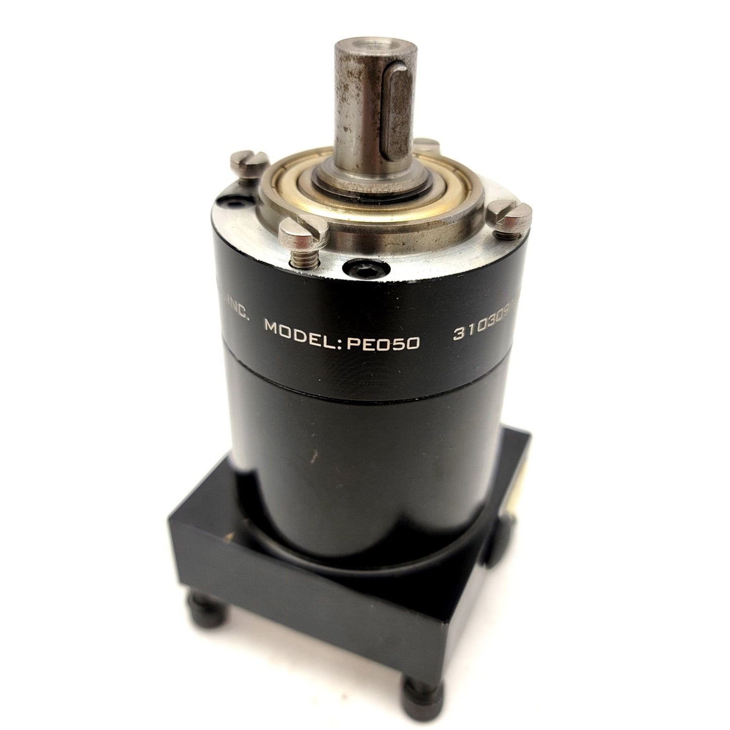 Used Apex Dynamics PE050-010 Inline Planetary Speed Reducer Ratio: 10:1, NEMA 23