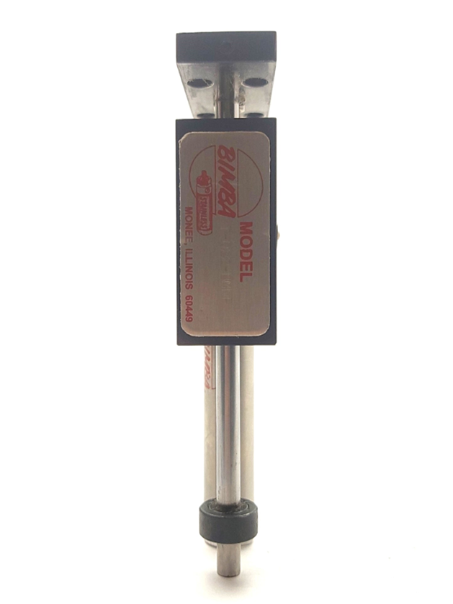 Used Bimba T-022-BMNP Ball Bearing Thruster Guided Cylinder, 2" Stroke, 9/16" Bore
