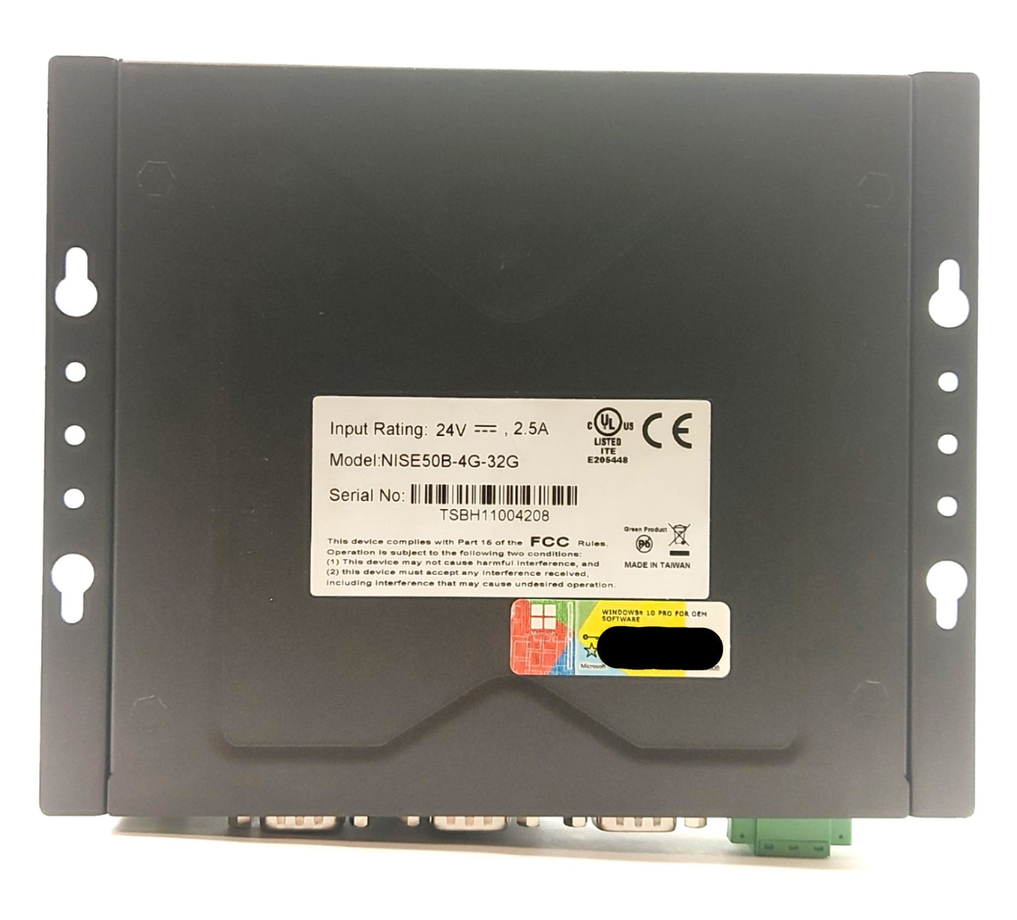 Used NEXCOM NISE50B-4G-32G Fanless Computer Intel Atom 1.46GHz 4GB RAM Windows 10 24V