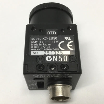 Used Sony XC-EU50 Compact Near-Ultraviolet Machine Vision Camera 1/2 CCD, 300-420nm