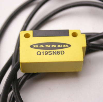 Used Banner Q19SN6D Polarized Retro Sensor, Sensing Beam: 680nm, 10-30VDC, Range: 8"