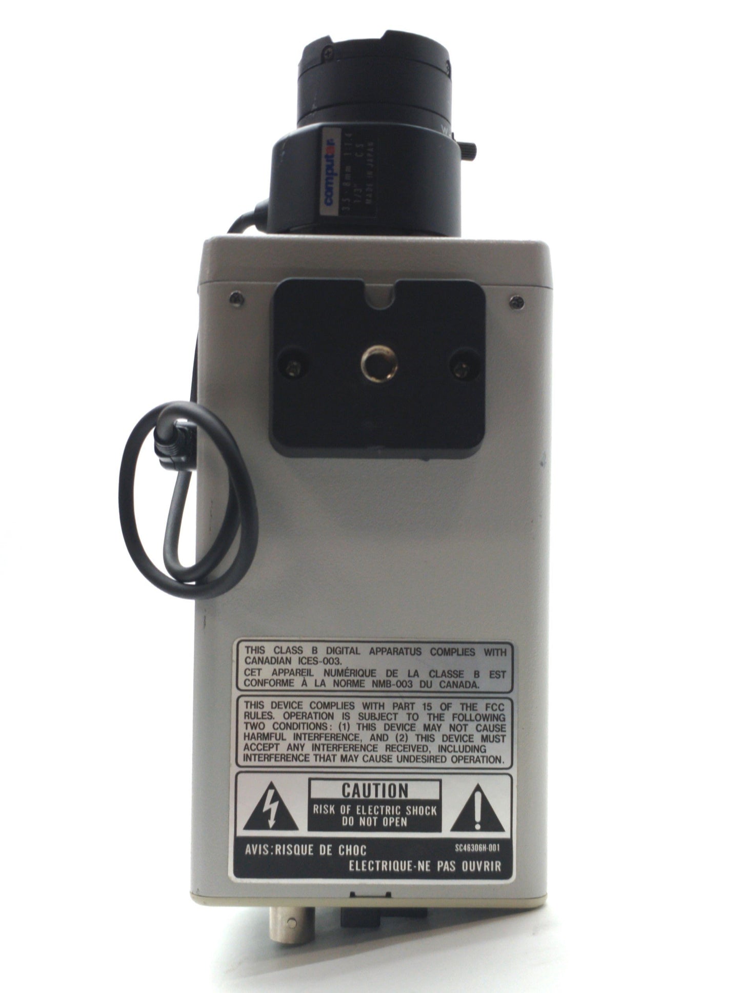 Used Sensormatic RT470C2 Security/Machine Vision Camera, BNC, NTSC, 12VDC or 24VAC