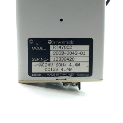 Used Sensormatic RT470C2 Security/Machine Vision Camera, BNC, NTSC, 12VDC or 24VAC