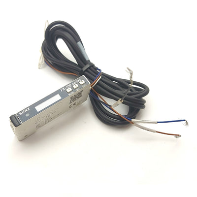 New SunX FX-101P Fiber Optic Sensor Amplifier PNP Open Collector, 12-24VDC w/Cable