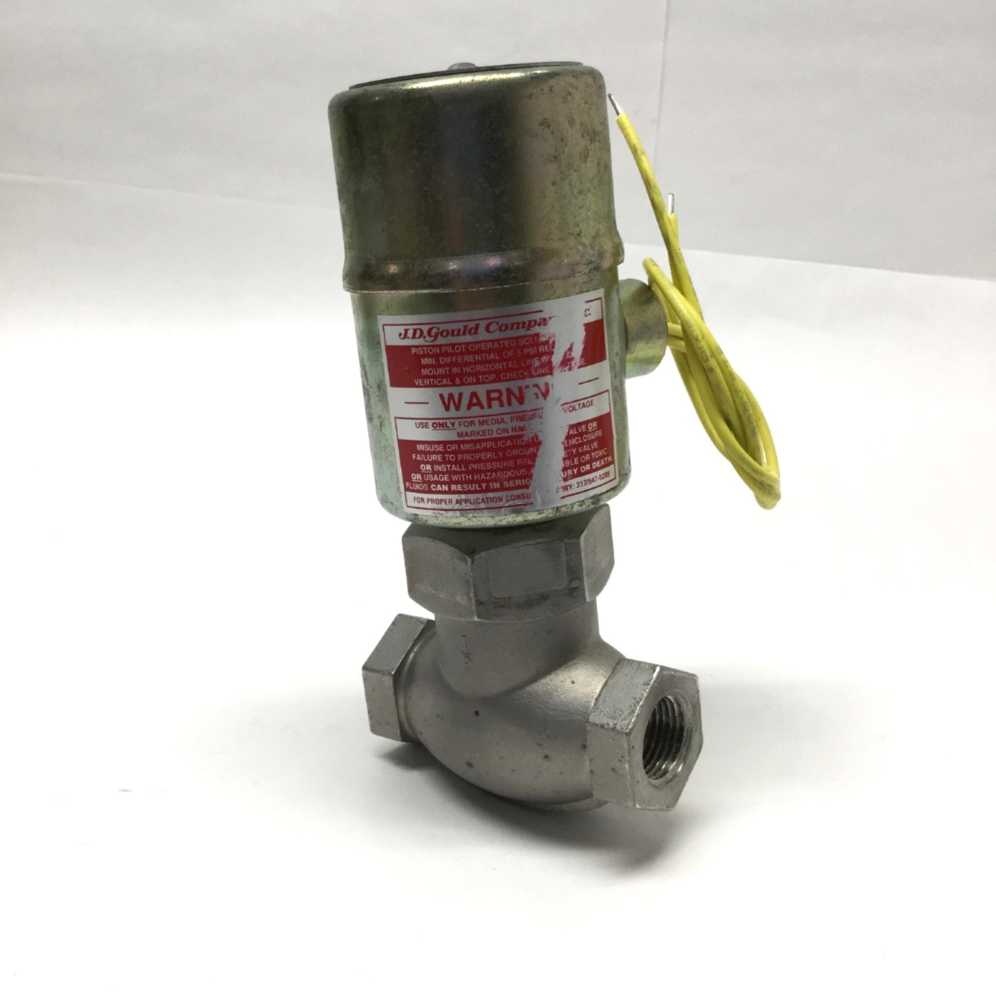 Used Gould Valve KX3EPEP62 Deionized Water Solenoid Valve, 5-150psi, 1/2" NPT, 120VAC