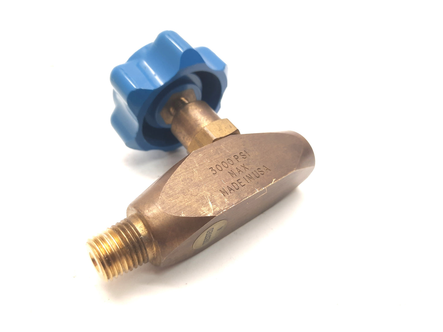 Used Linde Brass Needle Flow Control Valve 3000 PSI 1/4" NPT Male to Female