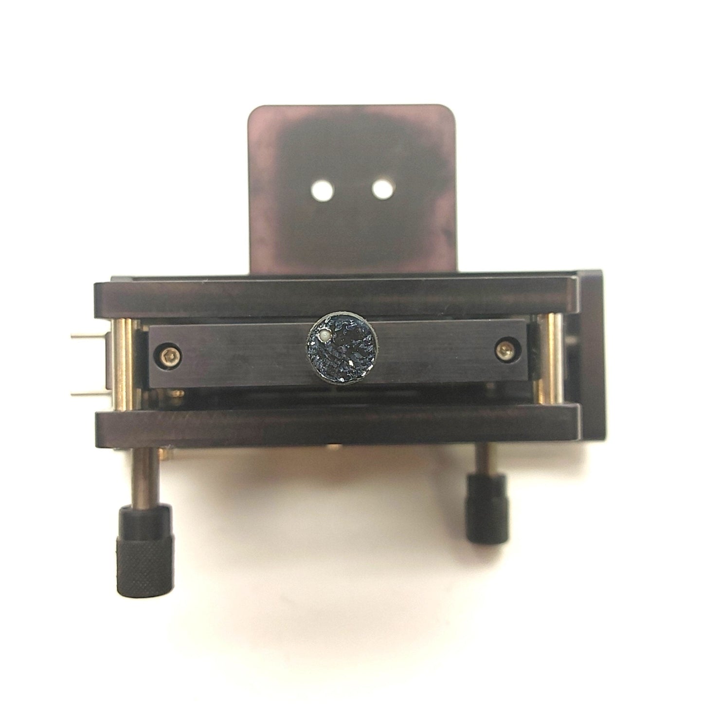 Used 2-Axis LASER Optic Mount Z: 7.5mm X: 20mm Travel Vert/Horiz Tilt ?35-40mm Optic