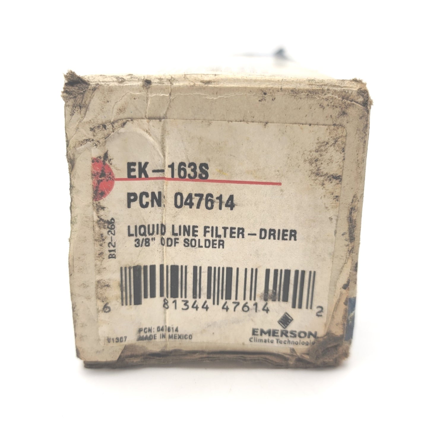 New Emerson EK-163S Liquid Line Filter Drier 3/8" ODF Solder 3.2-6.2 Tons MWP 680PSI