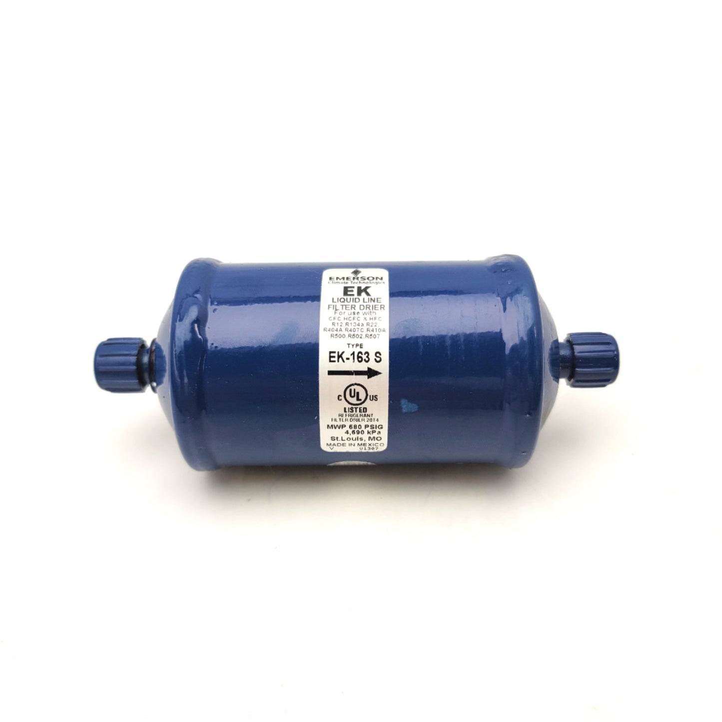 New Emerson EK-163S Liquid Line Filter Drier 3/8" ODF Solder 3.2-6.2 Tons MWP 680PSI