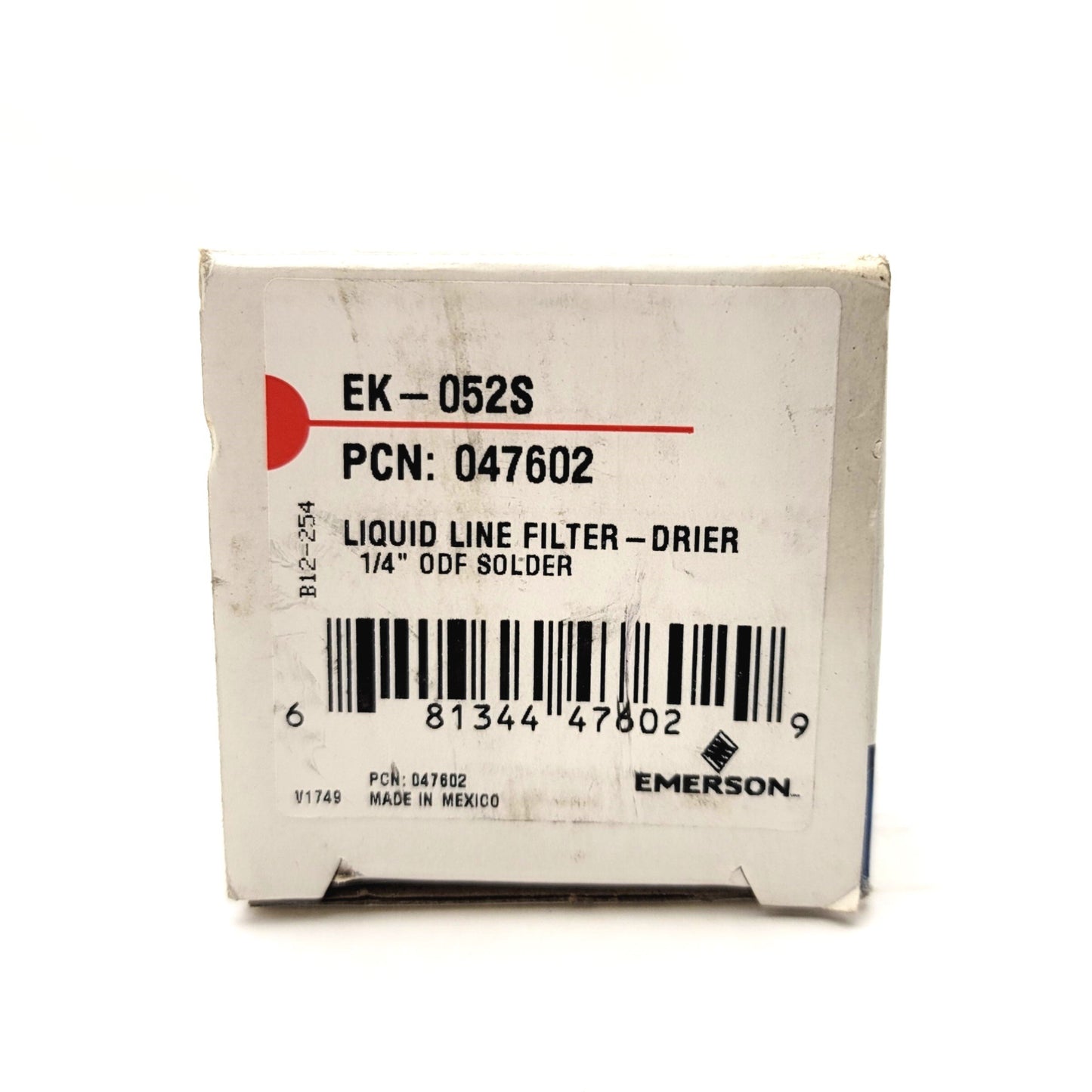 New Emerson EK-052S Liquid Line Filter Drier 1/4" ODF Solder 2.2-4.6 Tons MWP 680PSI