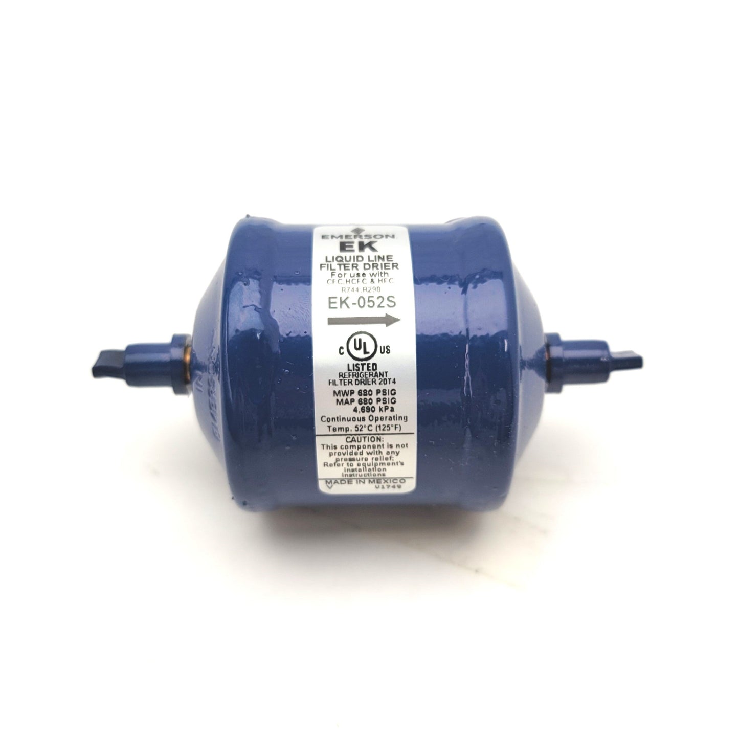 New Emerson EK-052S Liquid Line Filter Drier 1/4" ODF Solder 2.2-4.6 Tons MWP 680PSI