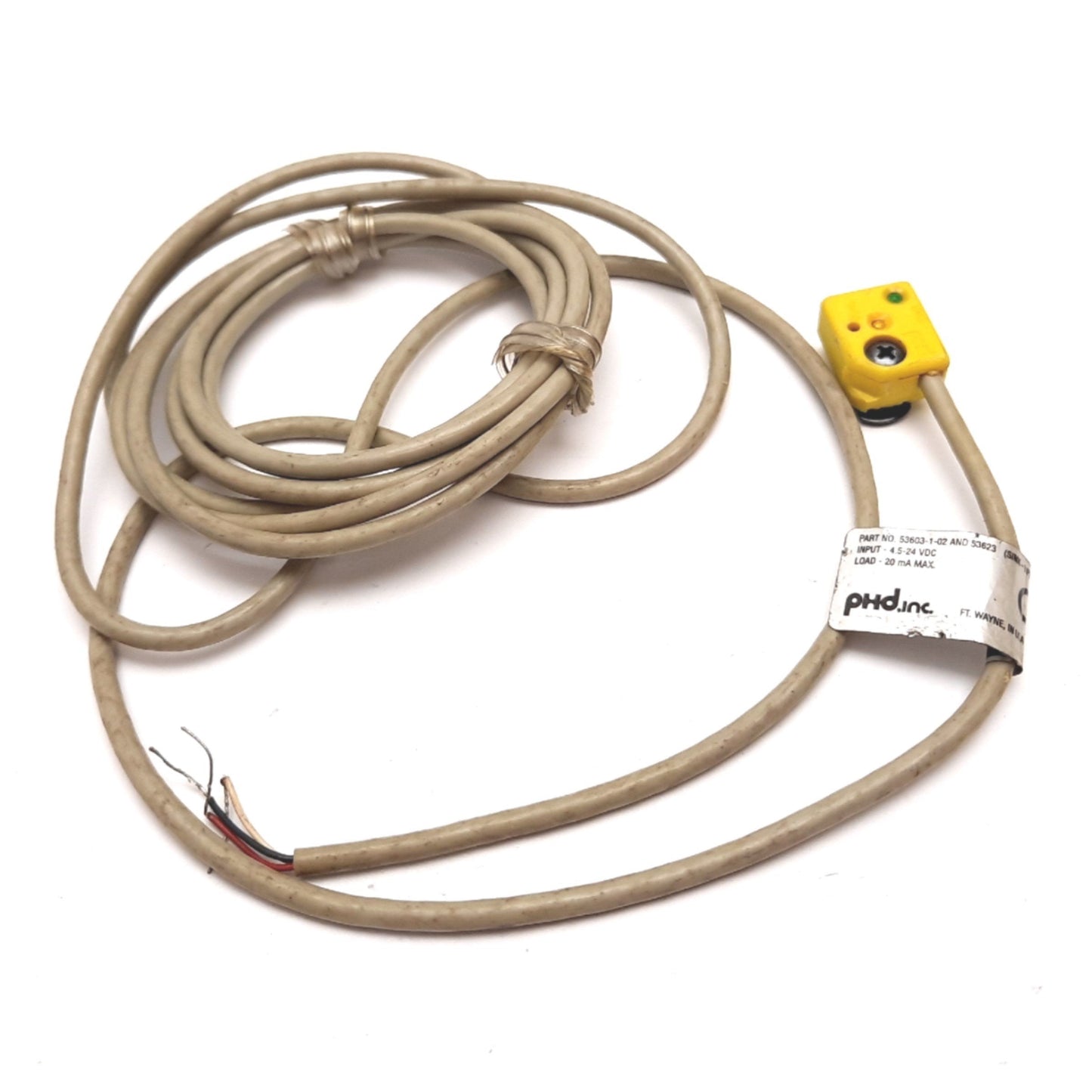 New Other PHD 53603-1-02 & 53623 Hall Effect Switch, 4.5-24VDC, Load: 20mA Max, 6' Cable
