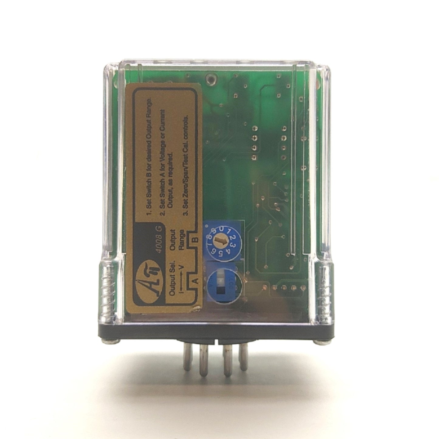 Used API 4008 G DC Resistance Transmitter, 100?/1M? Pot to ñ10VDC or 0-20mA 115VAC