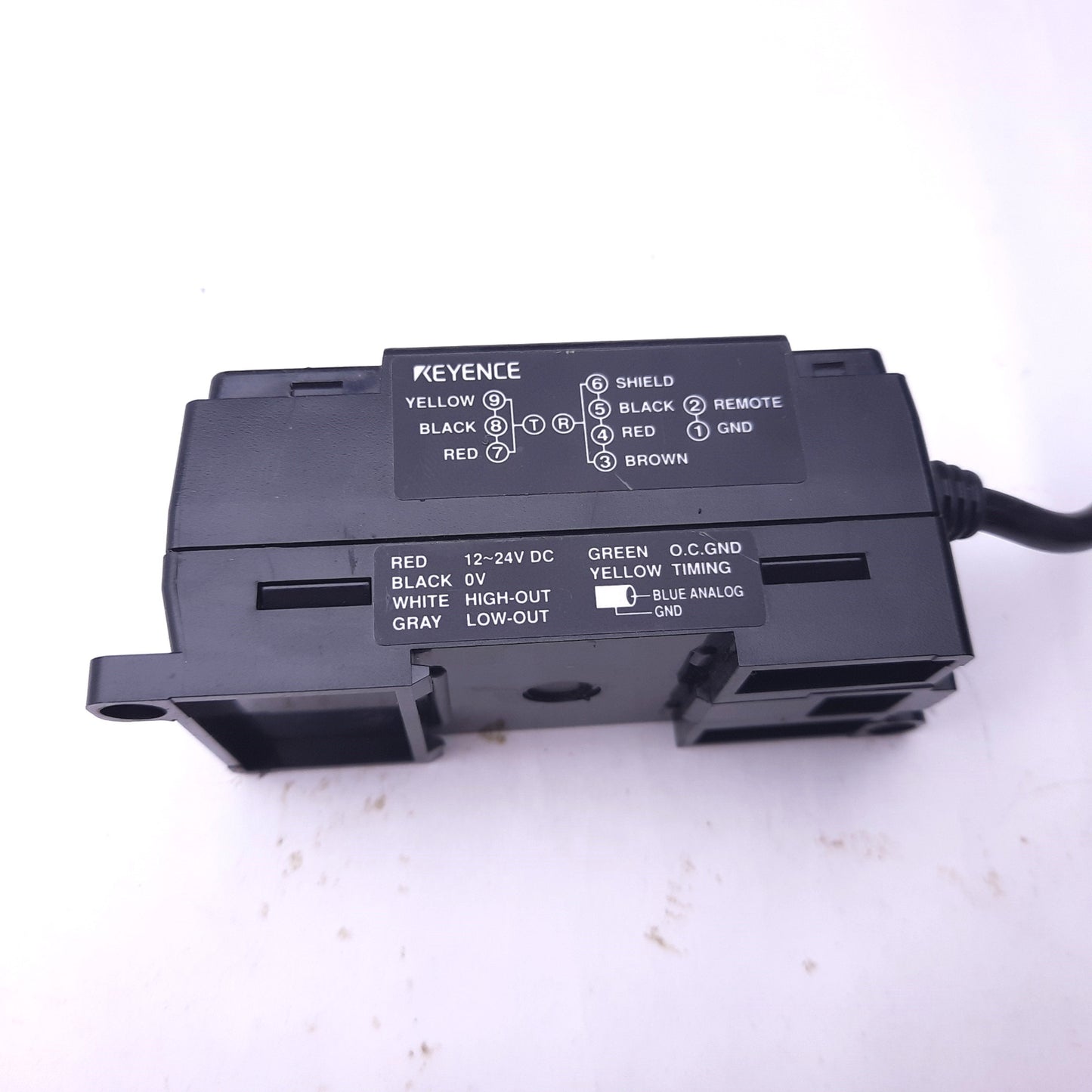 Used Keyence LX2-70 Laser Sensor Amplifier, NPN, 12-24VDC, Response: 0.5ms *No Key*