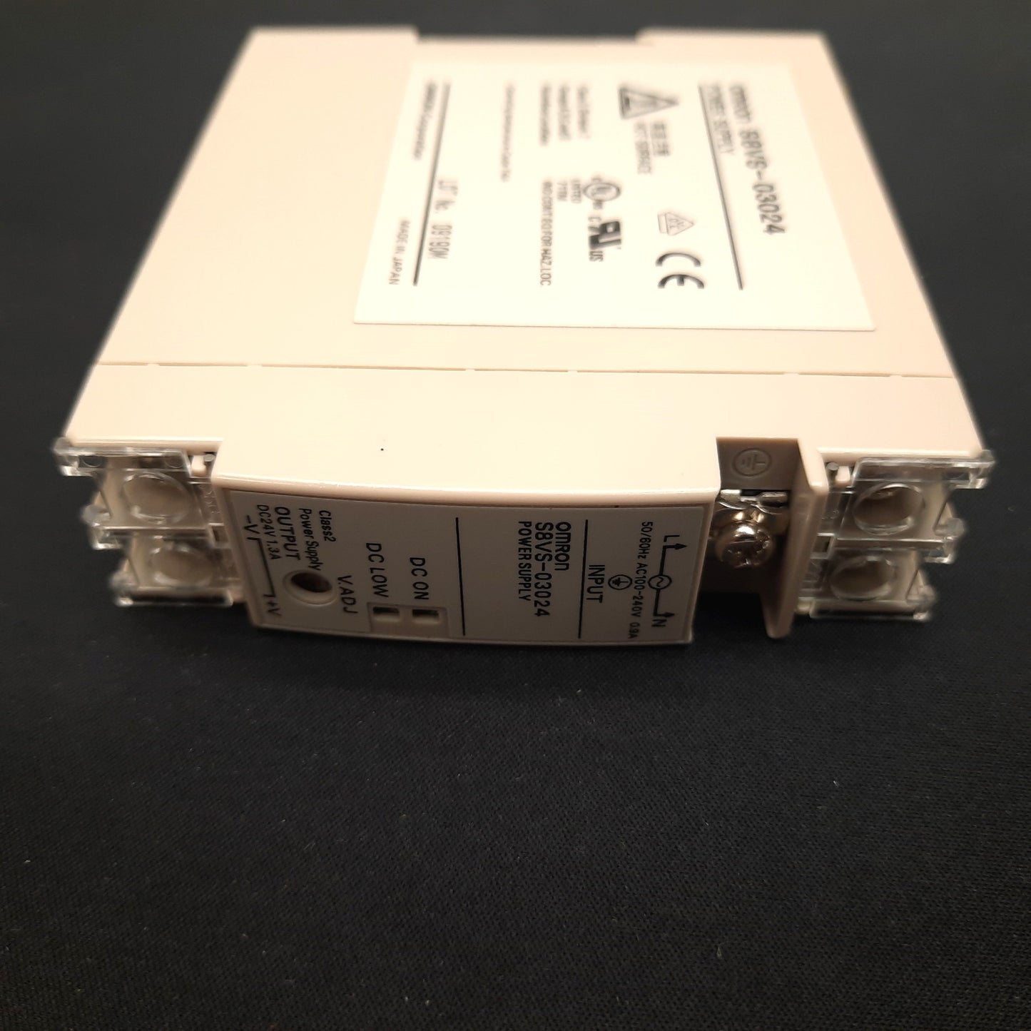 Used Omron S8VS-03024 Switch Mode Power Supply 100-240VAC IN, 24VDC 1.3A OUT, 30W