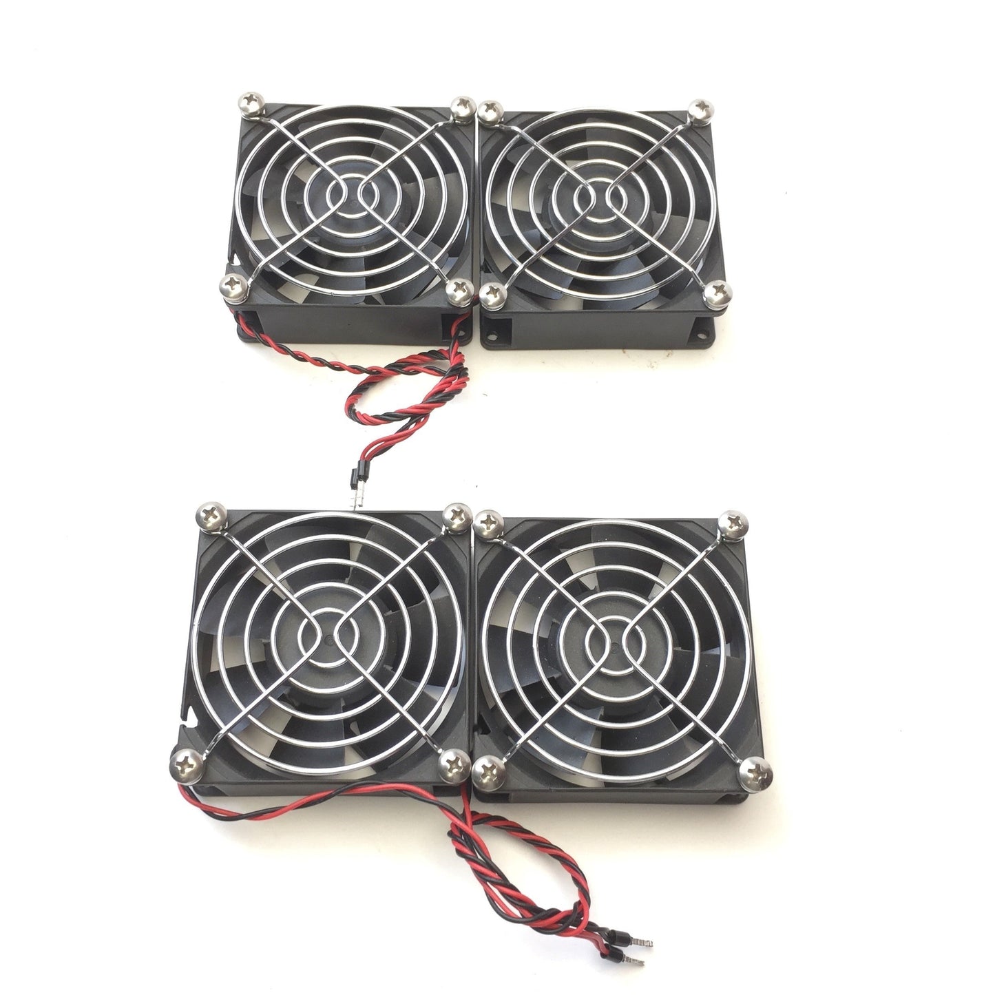 Used Lot of 4 Sunon KD1208PTB1 Brushless Ball Bearing Fans, 39.5CFM 80x80x25mm, 12VDC