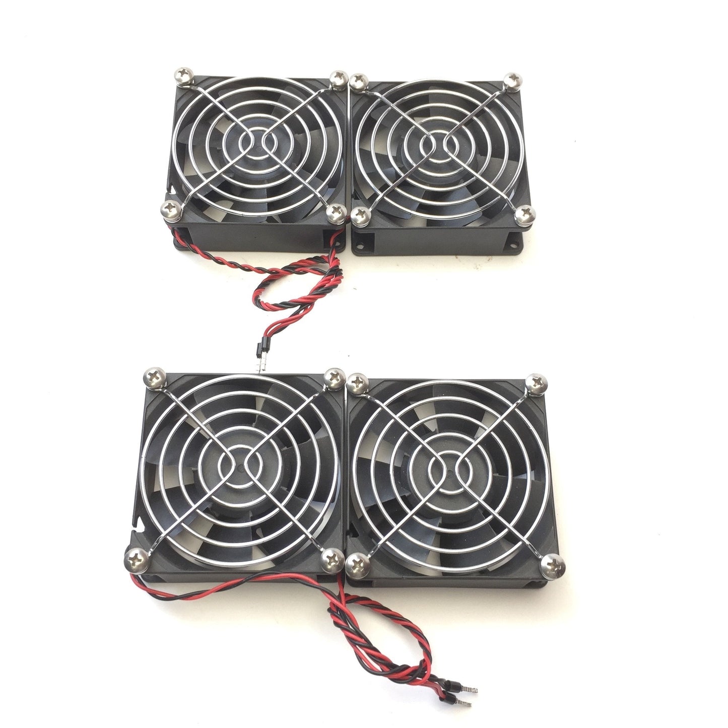 Used Lot of 4 Sunon KD1208PTB1 Brushless Ball Bearing Fans, 39.5CFM 80x80x25mm, 12VDC