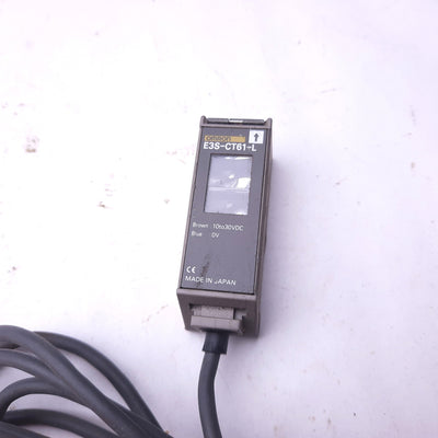 Used Omron E3S-CT61-L Through Beam Photoelectric Sensor Emitter, 30m Range, 10-30VDC