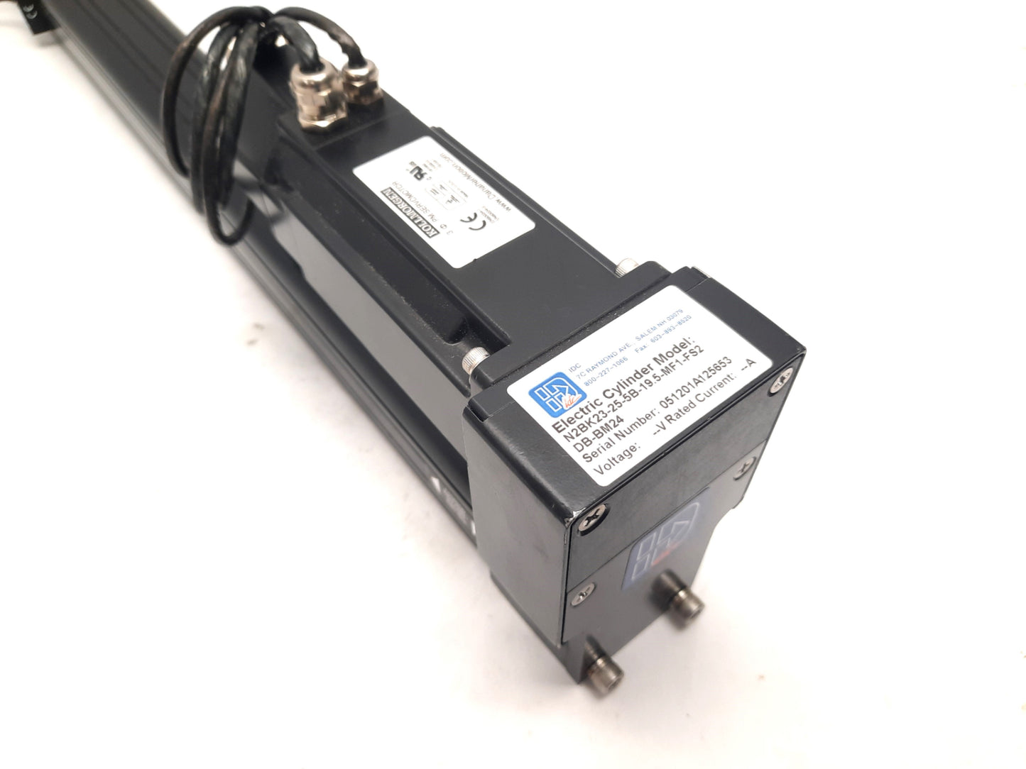 Used Kollmorgen N2BK23 Electric Cylinder Ball Screw Stroke: 19.5" Pitch: 2.5:1