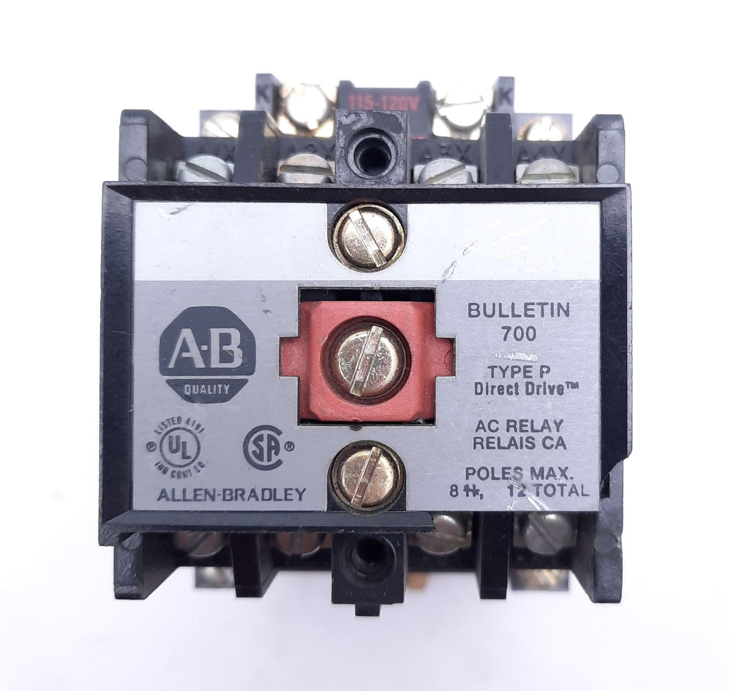 Used Allen-Bradley 700-P400A1 Series B General Purpose Relay 115-120VAC Coil Voltage