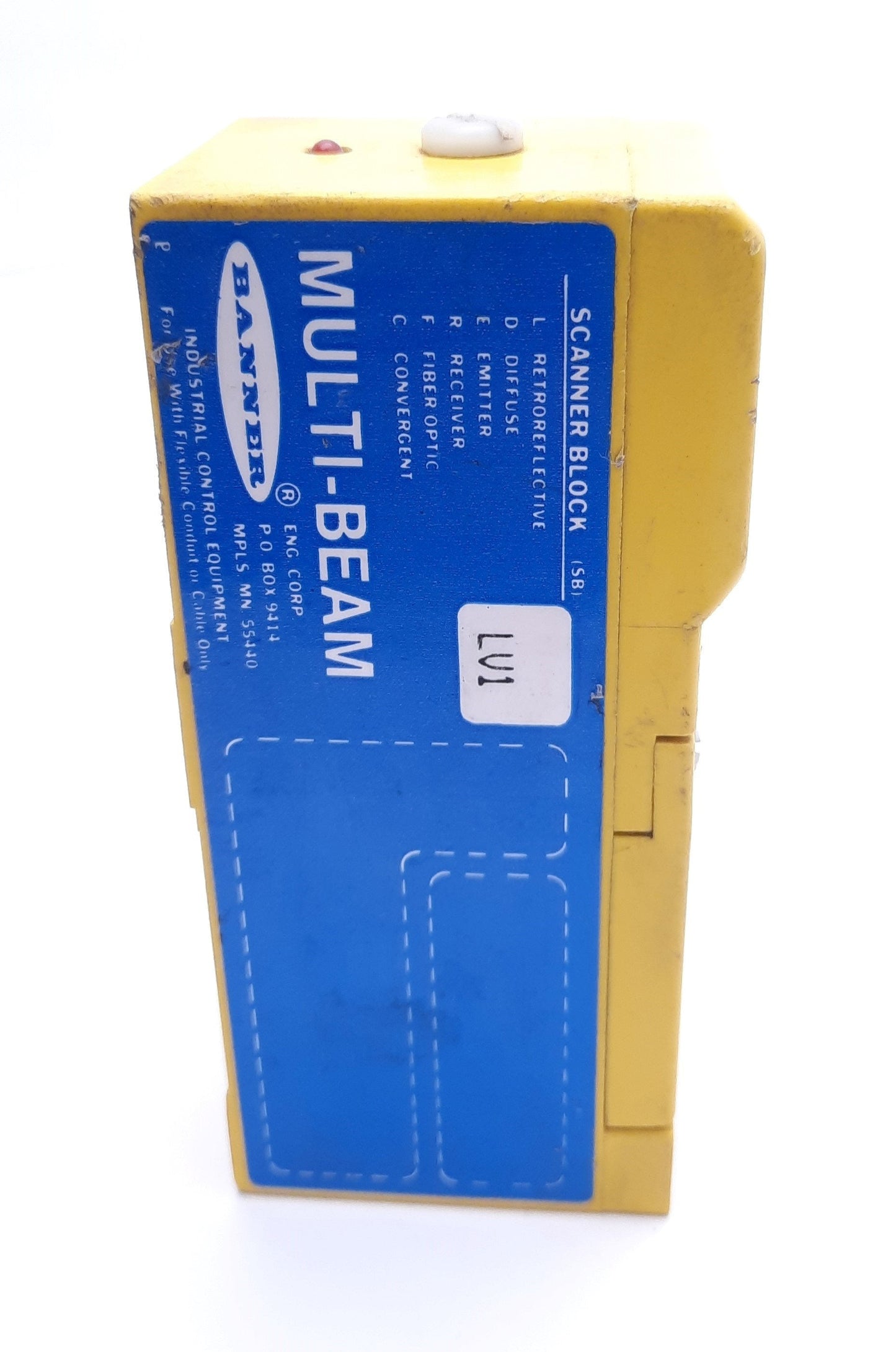 Used Banner SBLV1 Multi-Beam Retroreflective Photoelectric Scanner Block 120VAC