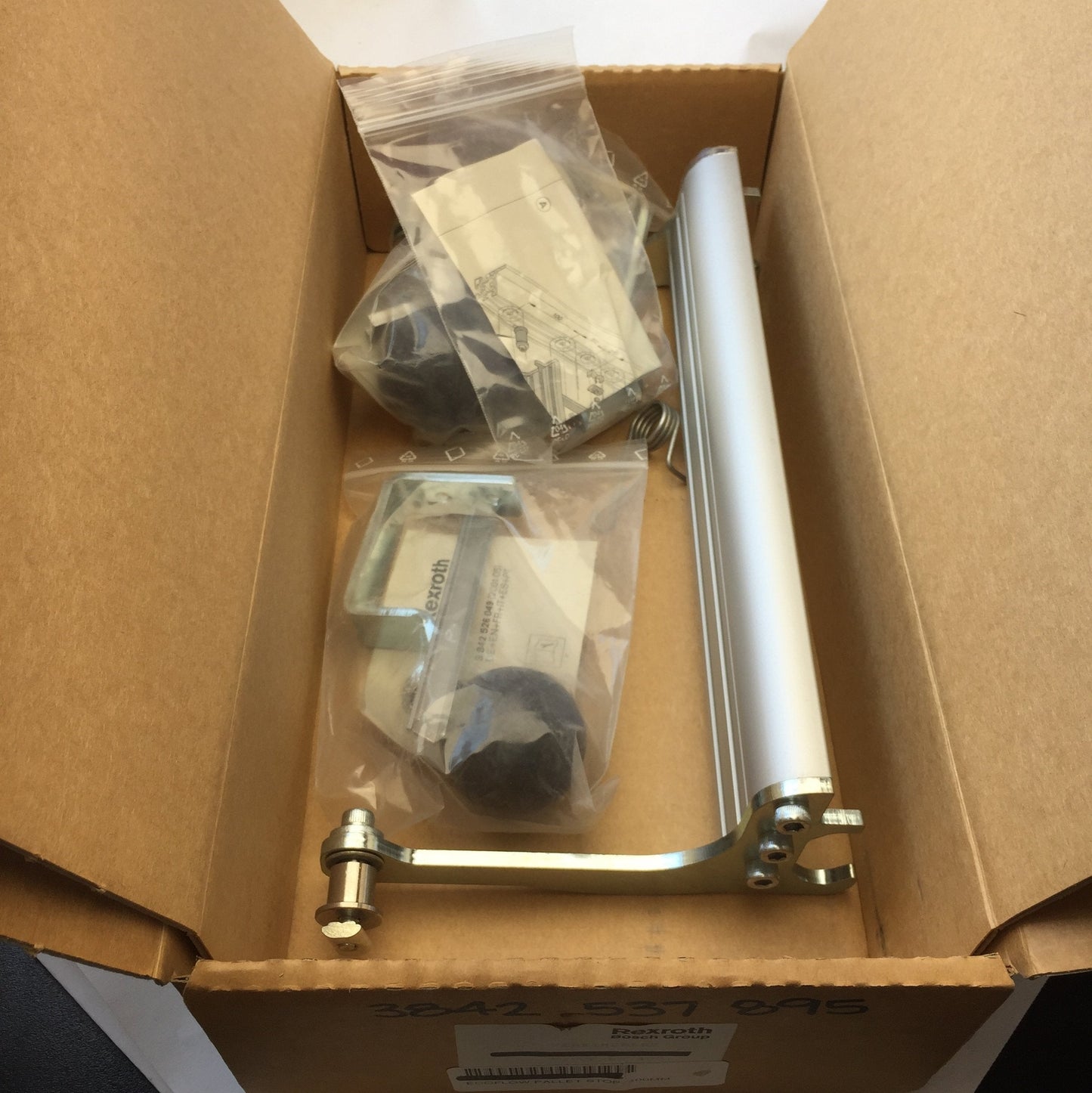 New – Open box Bosch Rexroth 3842537894 Ecoflow Line Pallet Stop Gate Aluminum Extrusion, 300mm