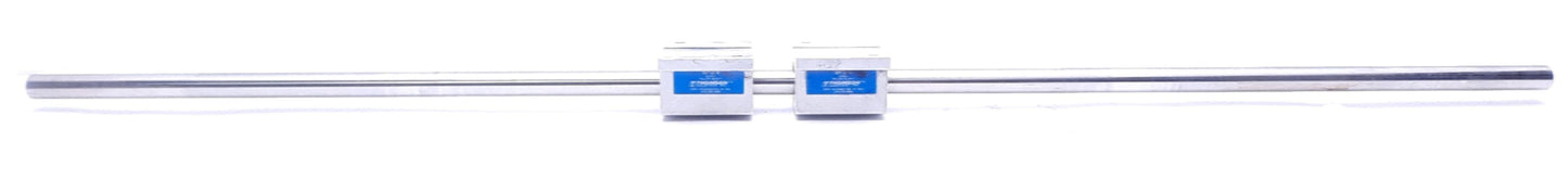 Used Thomson SPB6 Super Pillow Block Bearings (x2) With 22" Rod, 3/8" Rod Diameter