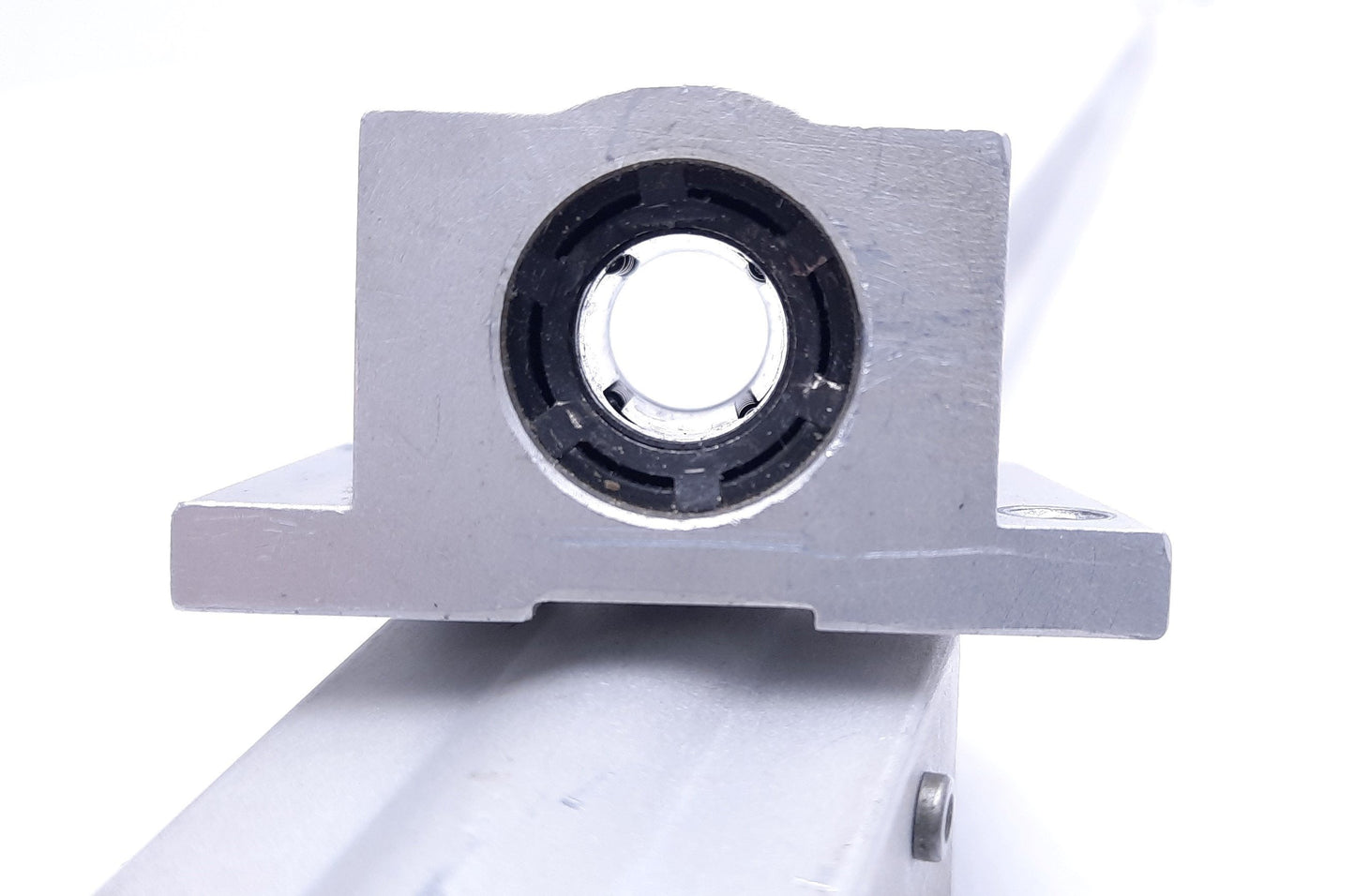Used Thomson SPB6 Super Pillow Block Bearings (x2) With 19" Rod, 3/8" Rod Diameter